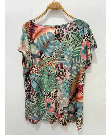Camiseta estampada  Selva - Ropa tallas grandes mujer moderna