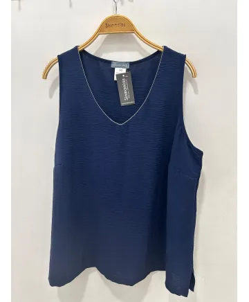 Top marino Bel - Camisetas y Tops Tallas Grandes