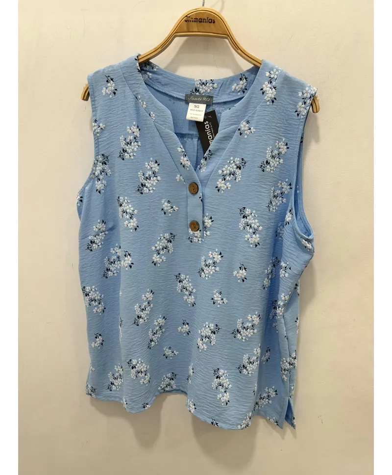 Top estampado Flores - Camisetas y Tops Tallas Grandes