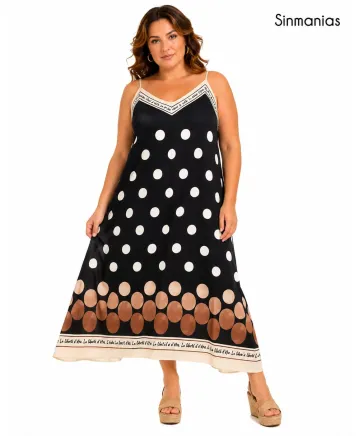 Vestido raso Chic - Vestidos Tallas Grandes