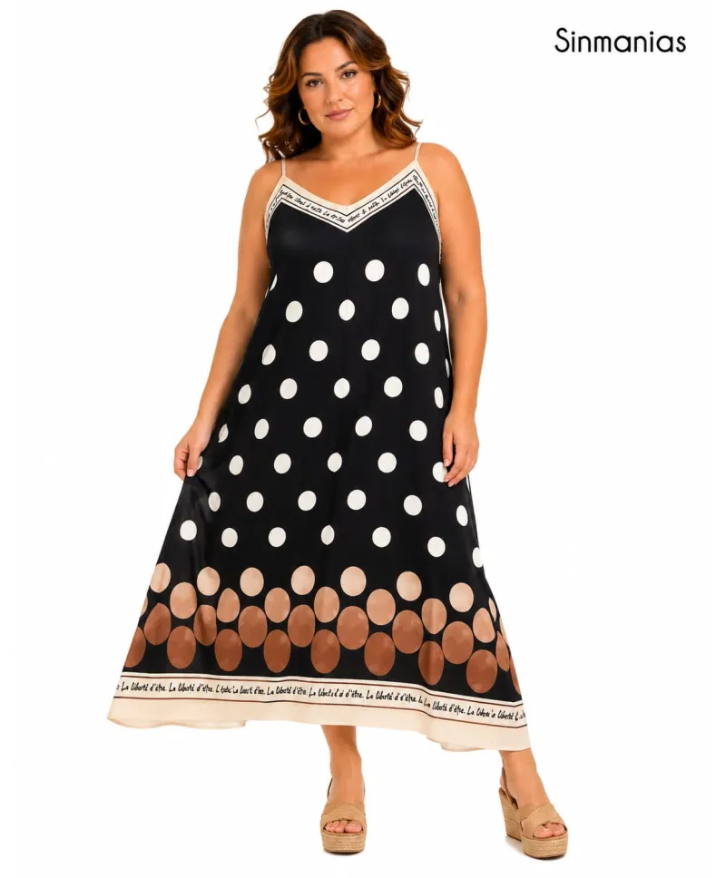 Vestido raso Chic - Vestidos Tallas Grandes