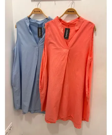 Vestido corto Mao - Ropa tallas grandes mujer moderna