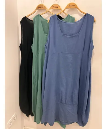 Vestido lino Anabel - Ropa tallas grandes mujer moderna