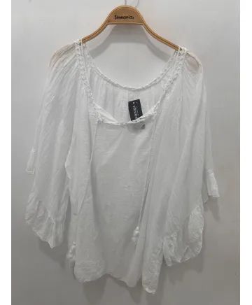 Blusa cordon Menorca - Blusas Tallas Grandes