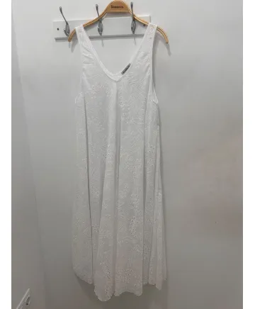 Vestido blanco Mallorca - Ropa tallas grandes mujer moderna
