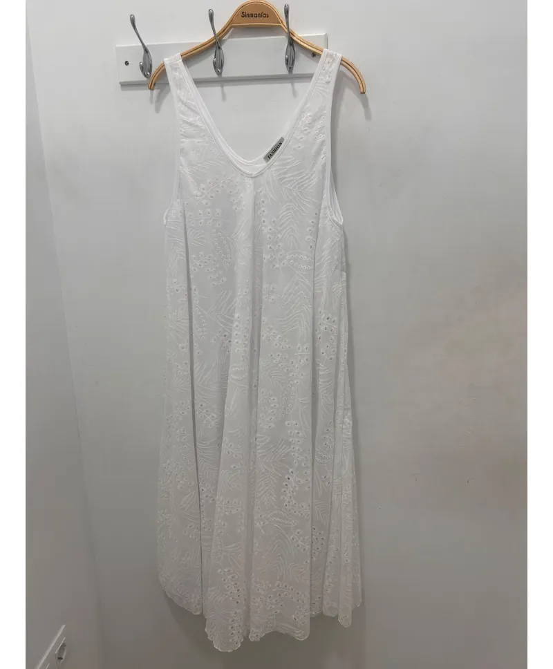 Vestido blanco Mallorca - Ropa tallas grandes mujer moderna