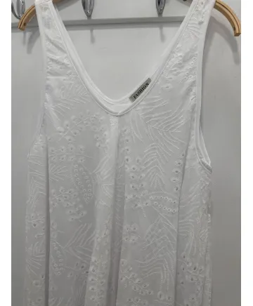 Vestido blanco Mallorca - Ropa tallas grandes mujer moderna