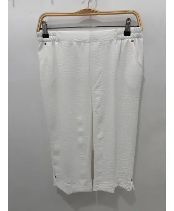 Pantalón blanco Pirata - Ropa tallas grandes mujer moderna