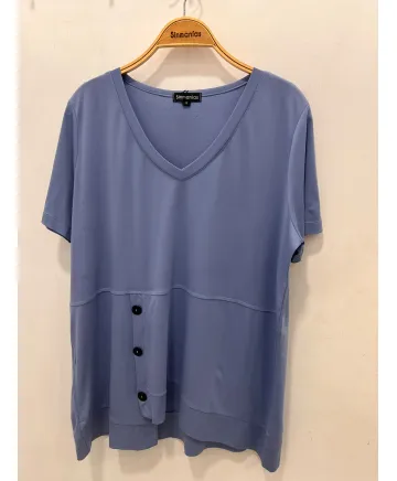 Camiseta azul Cala - Camisetas y Tops Tallas Grandes