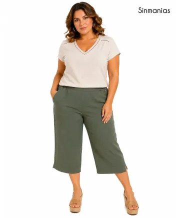 Pantalón verde Pirata - Pantalones Tallas Grandes