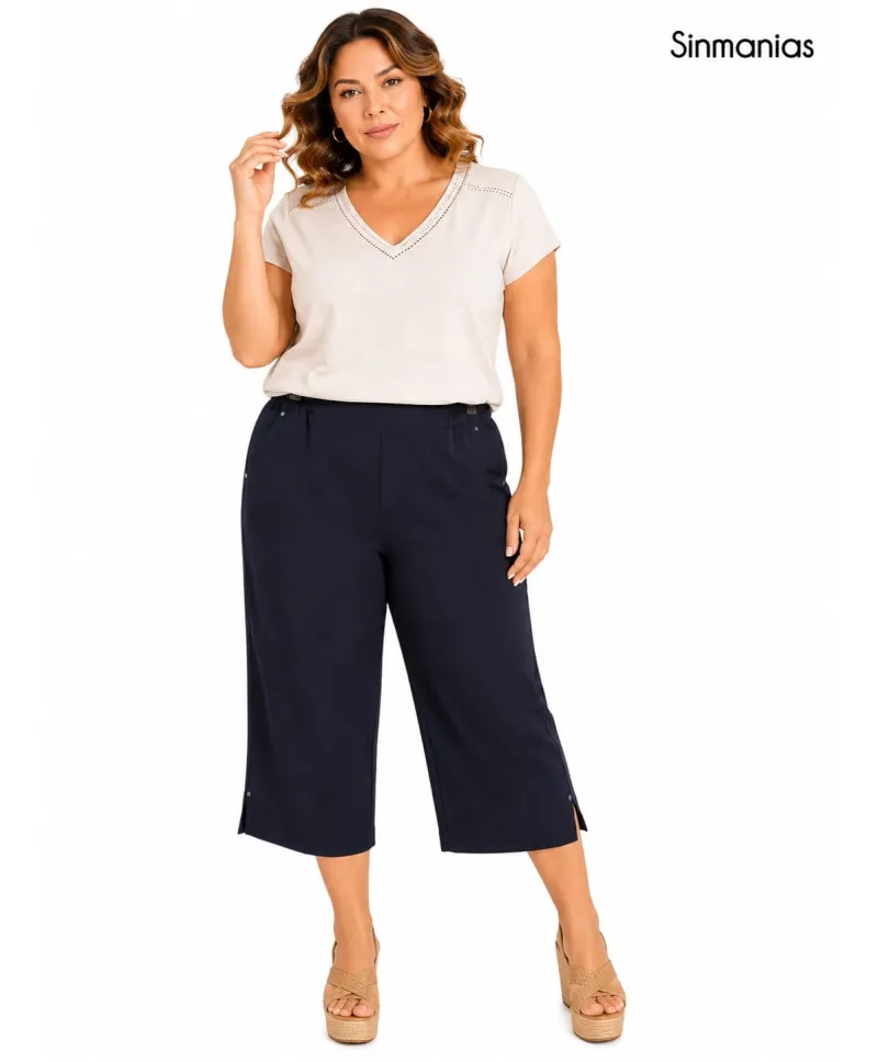 Pantalón negro Pirata - Pantalones Tallas Grandes