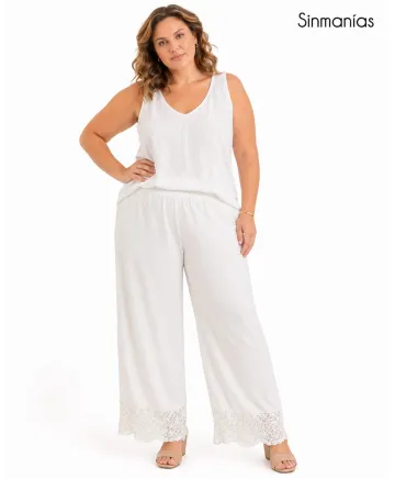 Pantalon bel Encaje - Pantalones Tallas Grandes