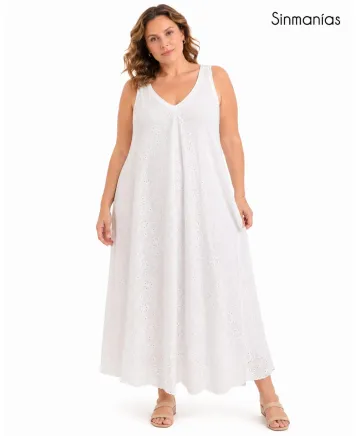 Vestido blanco Mallorca - Vestidos Tallas Grandes