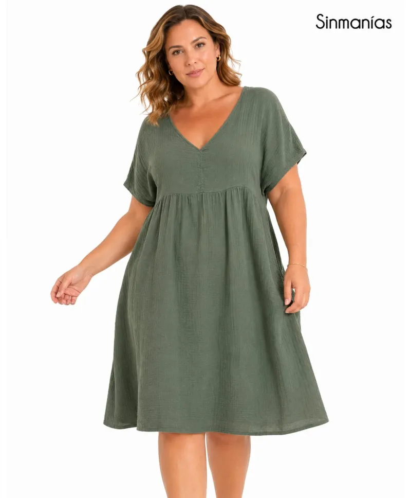 Vestido corto Garbo - Vestidos Tallas Grandes