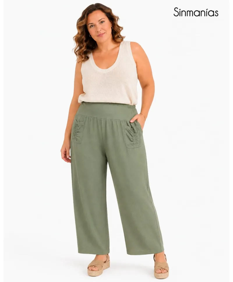 Pantalon bolsillos Caribe - Pantalones Tallas Grandes