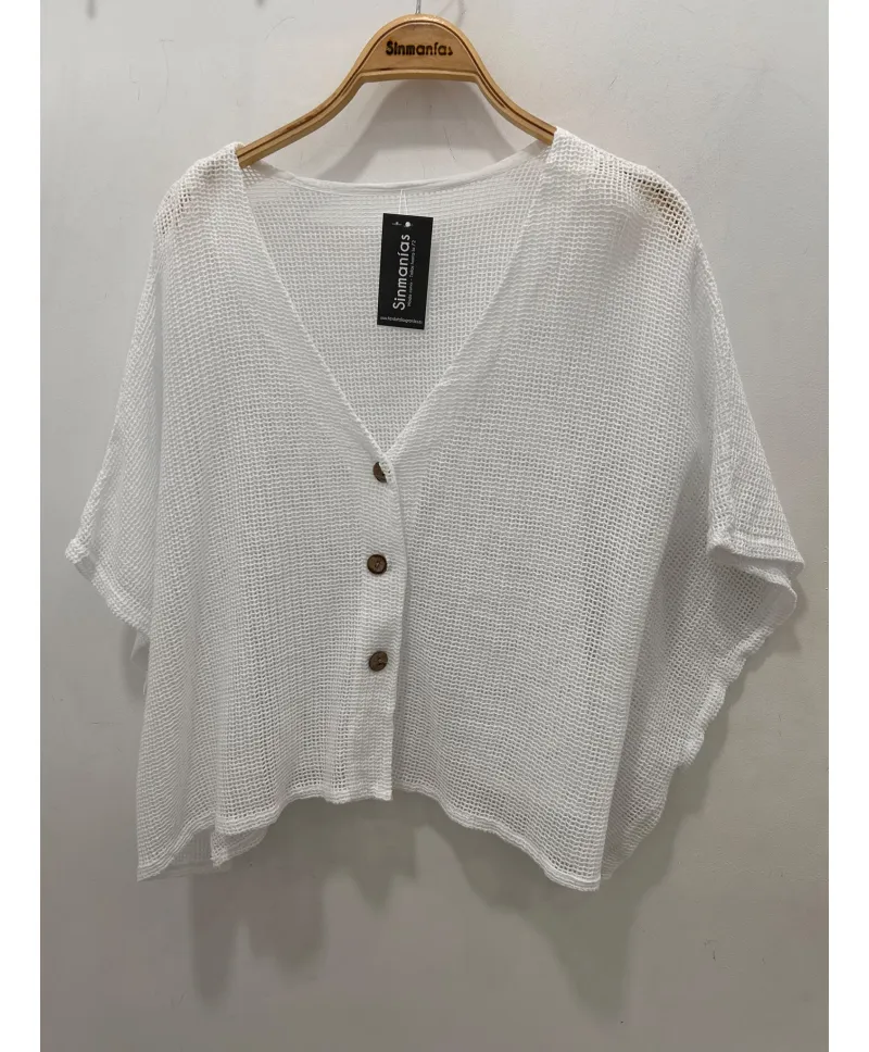 Chaqueta calada Pili - Ropa tallas grandes mujer moderna