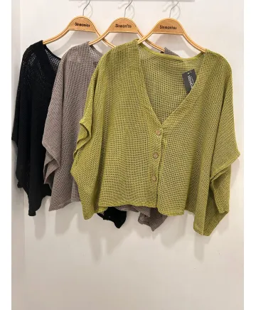 Chaqueta calada Pili - Ropa tallas grandes mujer moderna