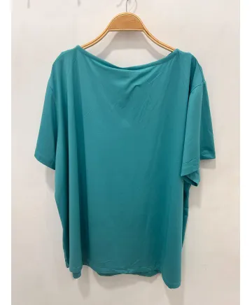 Camiseta verde Anilla - Ropa tallas grandes mujer moderna
