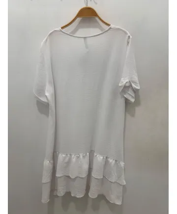 Vestido blanco Delia - Ropa tallas grandes mujer moderna
