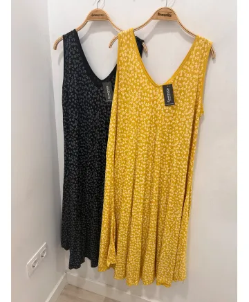 Vestido capa Flores - Vestidos Tallas Grandes