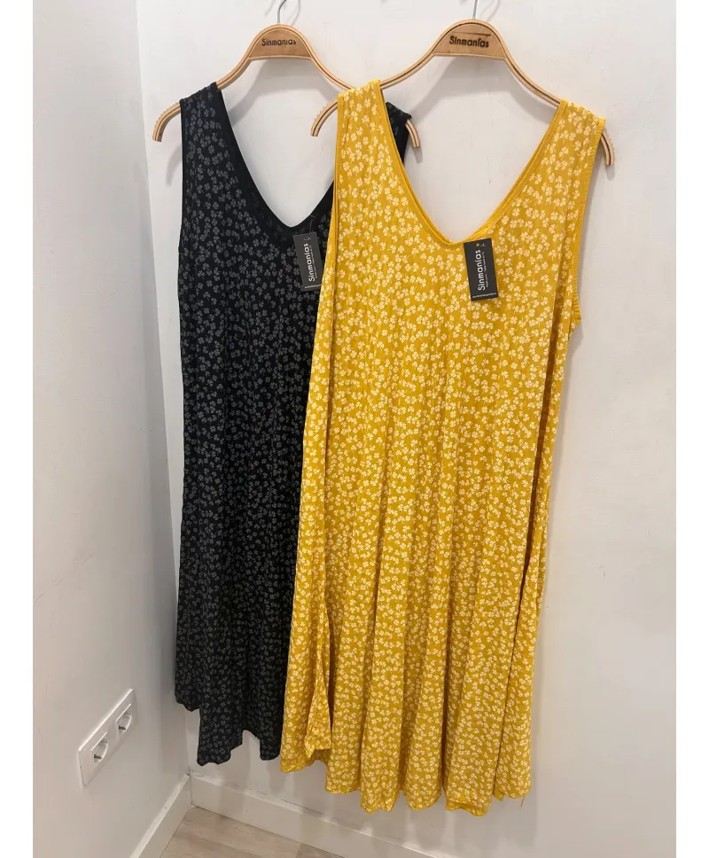 Vestido capa Flores - Vestidos Tallas Grandes