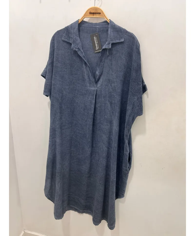 Vestido liso Camisero - Vestidos Tallas Grandes