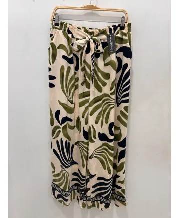 PAntalon estampado Hojas - Pantalones Tallas Grandes