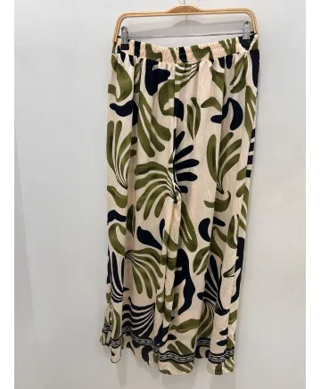 PAntalon estampado Hojas - Pantalones Tallas Grandes