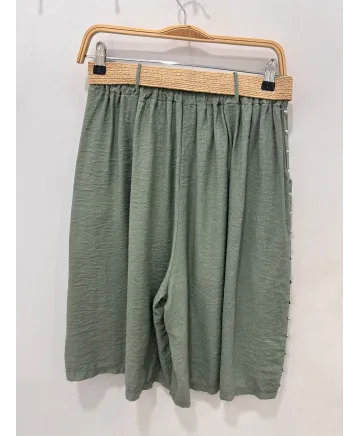 Bermuda lisa Tachuelas - Ropa tallas grandes mujer moderna