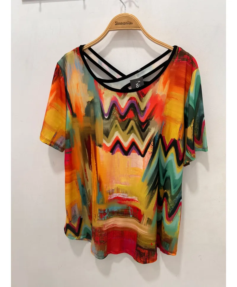 Camiseta estampada Cruzada - REBAJAS TALLAS GRANDES