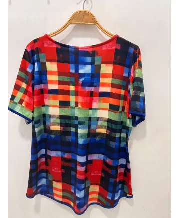 Camiseta estampada Rubik - Ropa tallas grandes mujer moderna