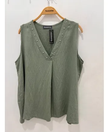 Top pico Estela - Ropa tallas grandes mujer moderna