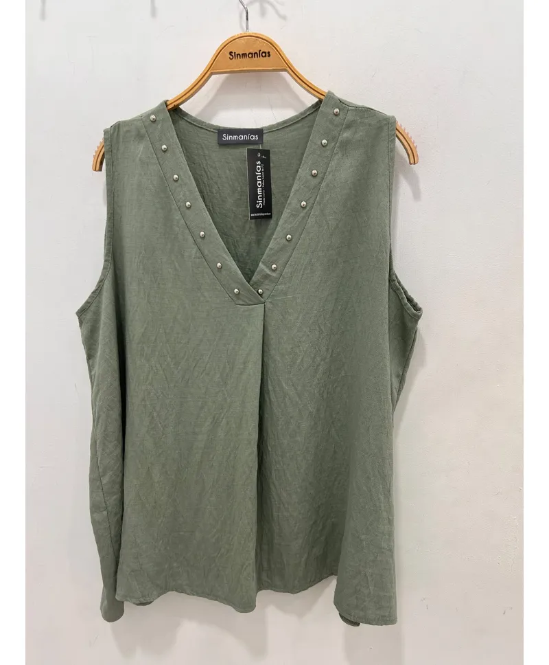 Top pico Estela - Ropa tallas grandes mujer moderna
