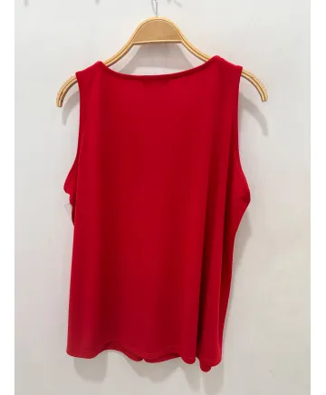 Top rojo Frunce - Colección Sinmanias