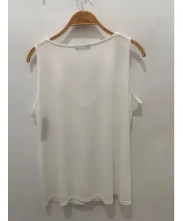 Top blanco Frunce - Tops