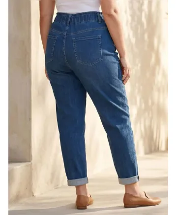 Pantalón blue Mom fit - Ropa tallas grandes mujer moderna