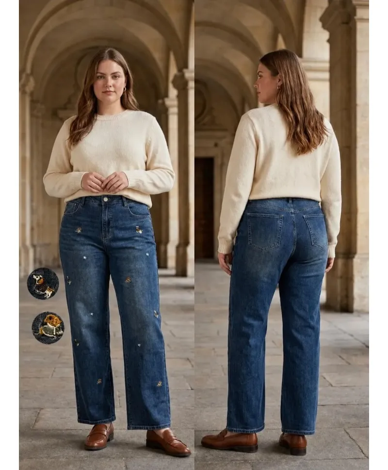 Pantalon wide leg Dogs - Jeans Tallas Grandes