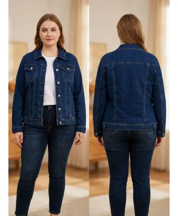 Chaqueta tejana Basica - Chaquetas Tallas Grandes