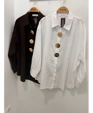 Camisa lisa Fashion - Ropa tallas grandes mujer moderna