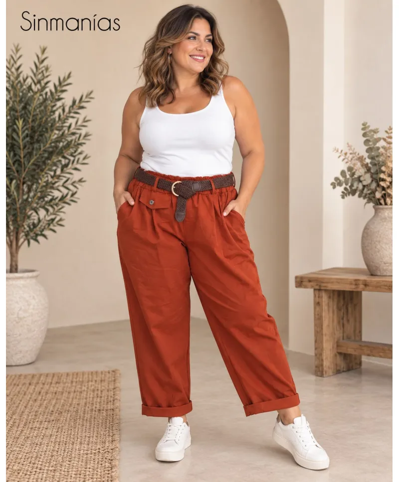 Pantalon goma Ana - Pantalones Tallas Grandes
