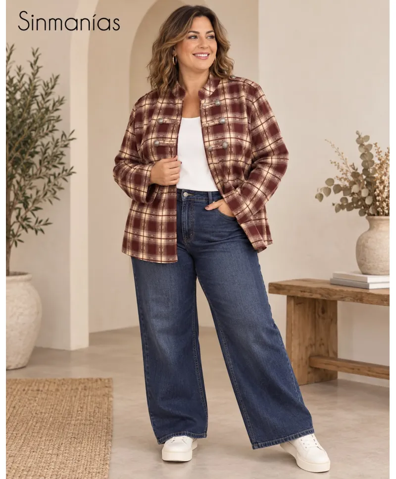 Chaqueta cuadros Botton - Chaquetas Tallas Grandes