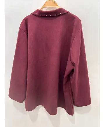 Chaqueta antelina Tachuelas - Ropa tallas grandes mujer moderna