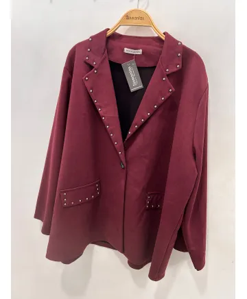 Chaqueta antelina Tachuelas - Ropa tallas grandes mujer moderna