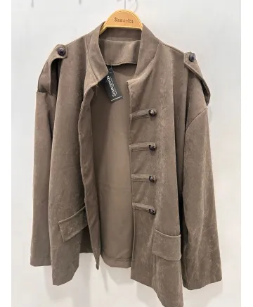 Chaqueta antelina Militar - Chaquetas Tallas Grandes