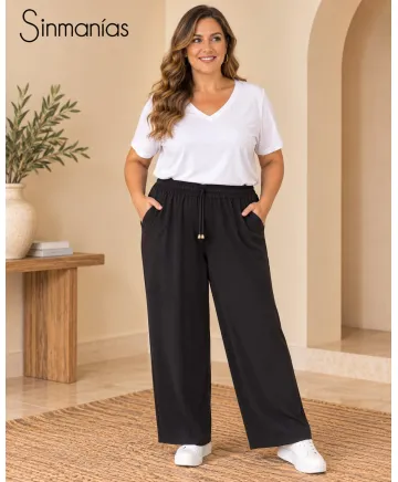 Pantalón negro Ona - Ropa tallas grandes mujer moderna