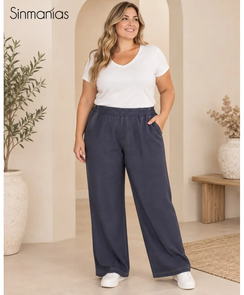 Pantalón ancho Lua - Pantalones Tallas Grandes