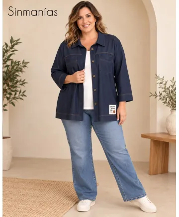 Chaqueta botones Lua - Ropa tallas grandes mujer moderna