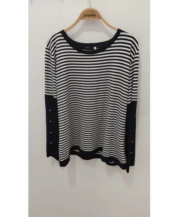 Camiseta rayas Amatista - Camisetas y Tops Tallas Grandes
