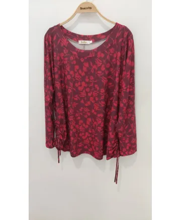 Camiseta  flores Amelia - Ropa tallas grandes mujer moderna