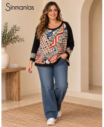 Camiseta estampada Esmeralda - Camisetas y Tops Tallas Grandes